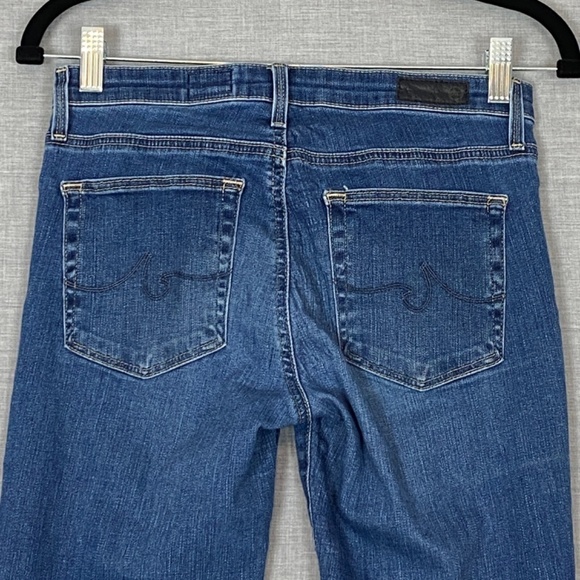 AG Adriano Goldschmeid Prima Crop Cigarette Jeans Womens 26R Raw Hem Medium Wash - Picture 15 of 15
